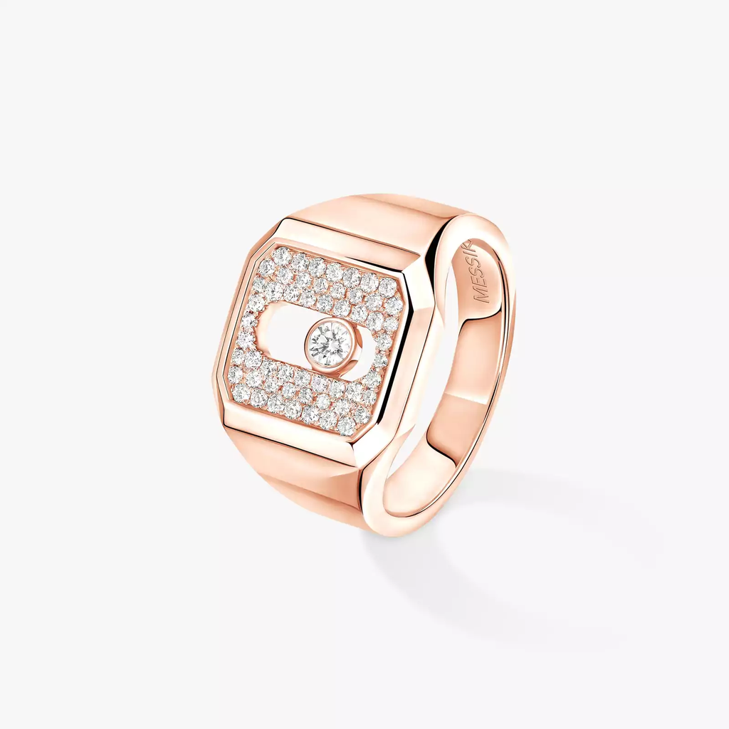 Move Joaillerie Pavé Signet Ring
