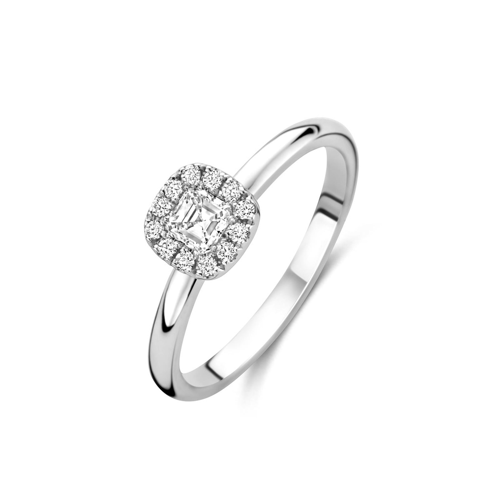 Whitegold solitaire with diamonds