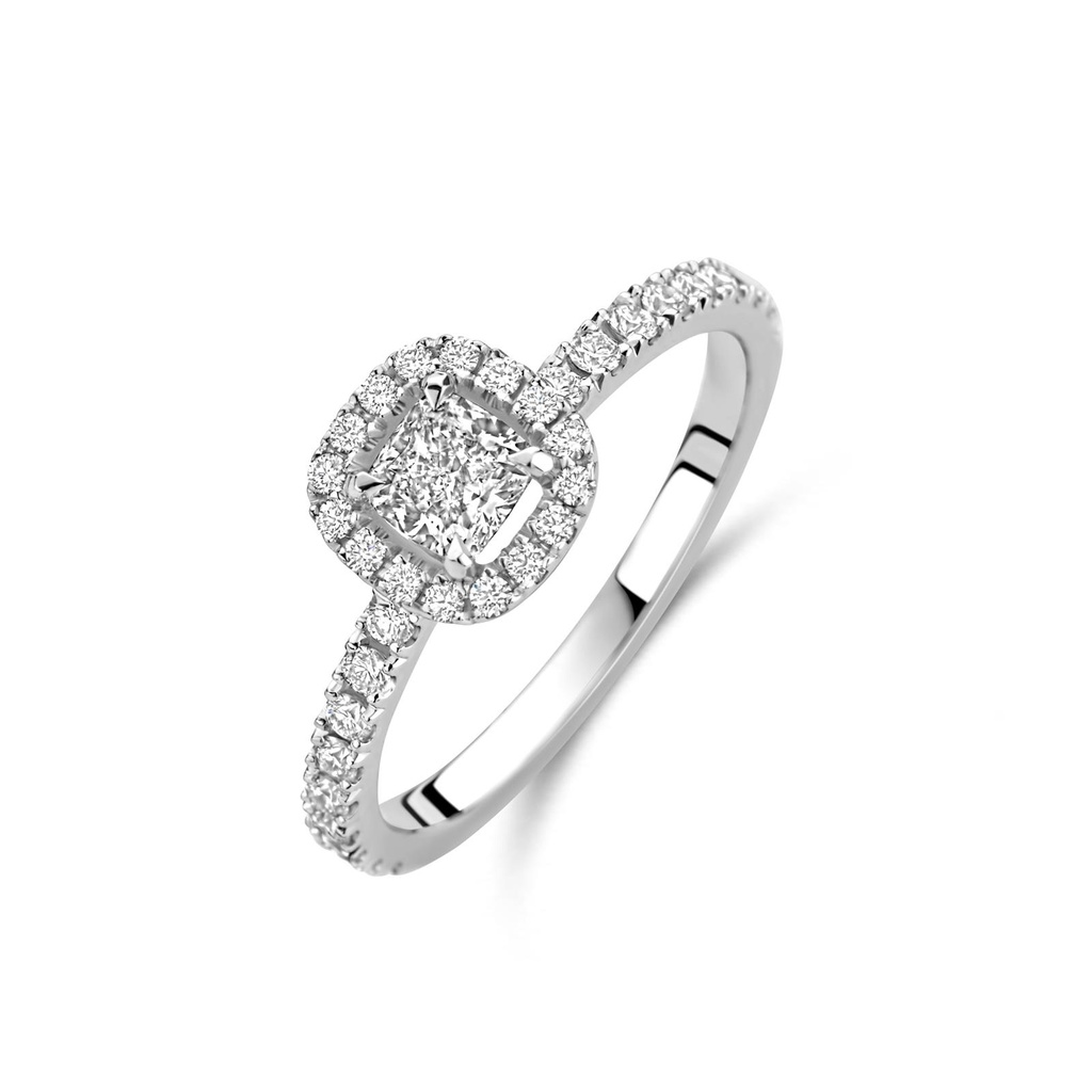 Whitegold solitaire with diamonds