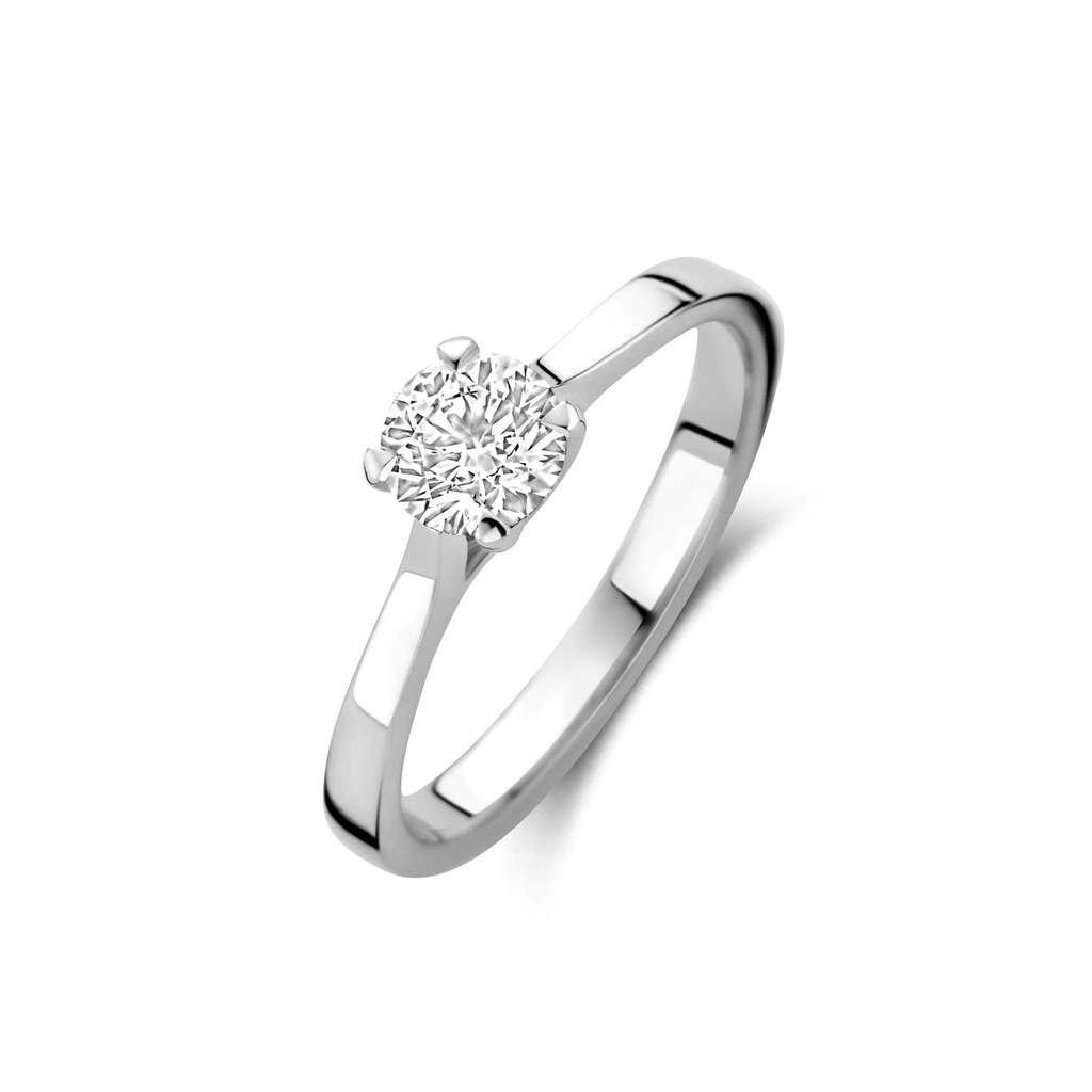 Whitegold solitaire ring with diamond