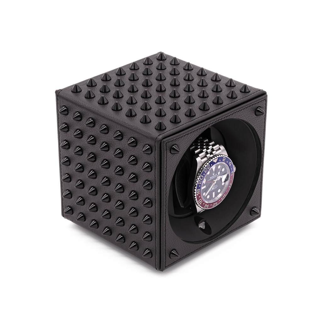 SPIKES - Black leather / Black