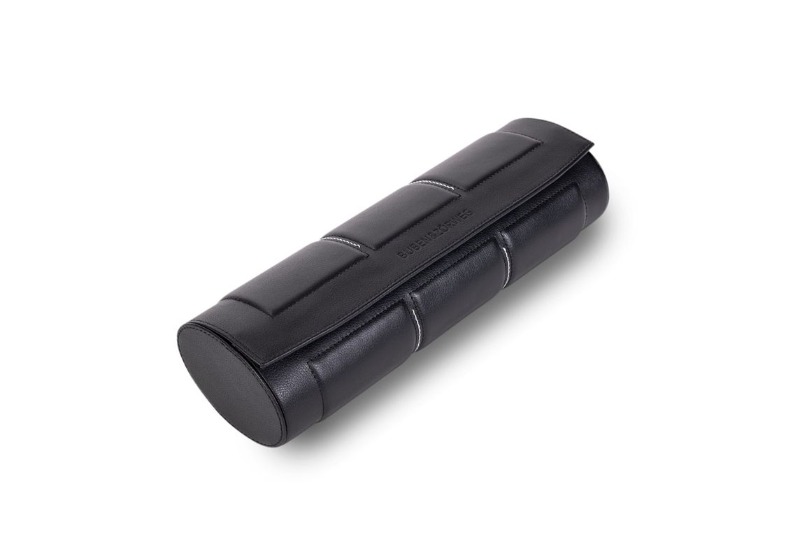 Nitro 4 Black Leather Silver Stitching