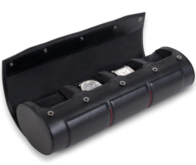 Nitro 4 Black Leather Red Stitching