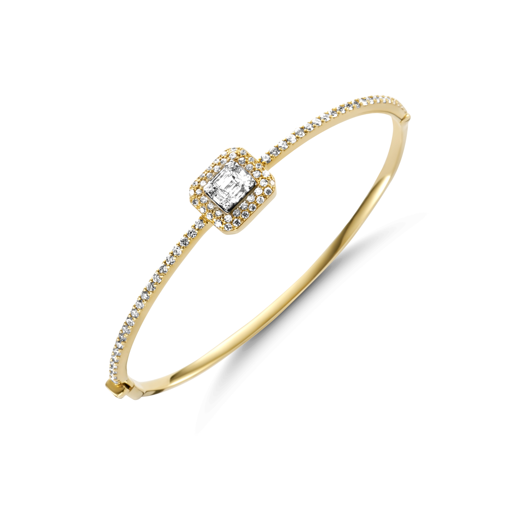Bangle with brilliants and baguettes