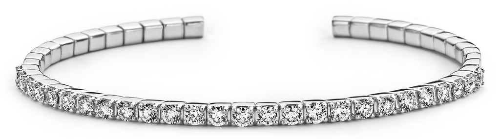 Bracelet Roma set with white diamonds, available in white, pink and yellow gold