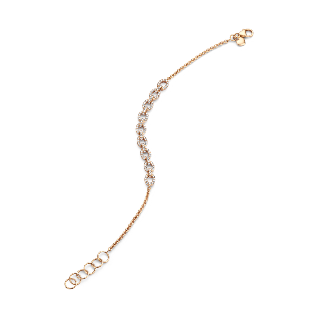 Bracelet pink gold Ovale