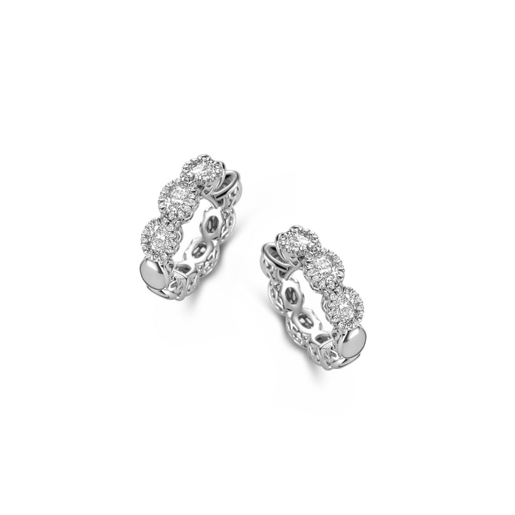 Earrings White Gold Creole Ovale