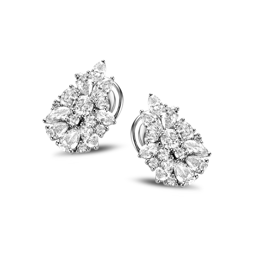 Earrings White Gold Pear