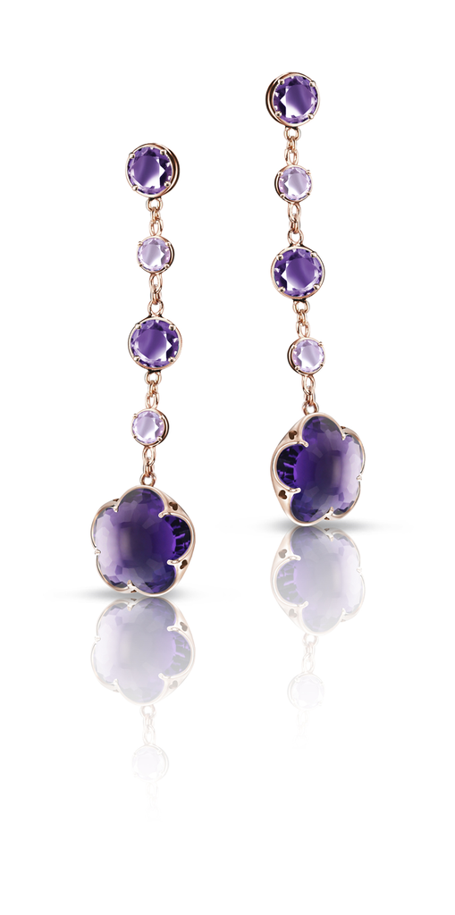 Earrings pink gold Bon-ton