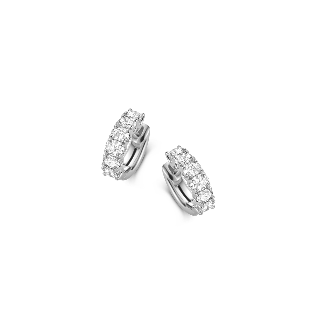 Earrings white gold with diamonds