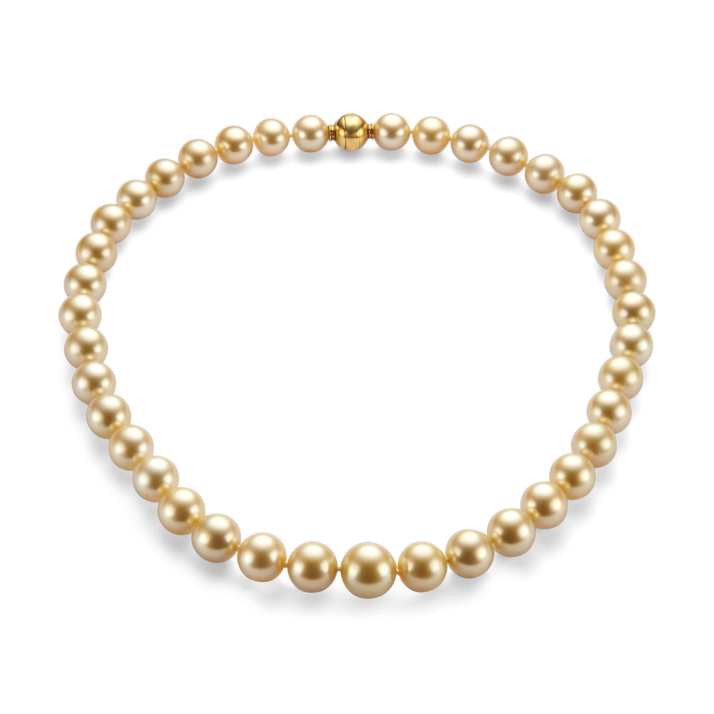 Golden pearl necklace 13,4mm x 20,67mm
