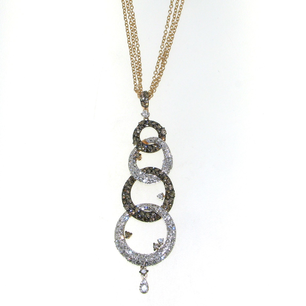 Hanger + ketting pink gold Hold me Tight br.