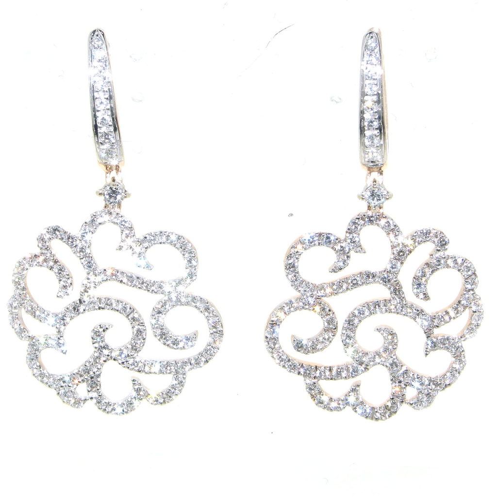 Oorbellen white gold bril.