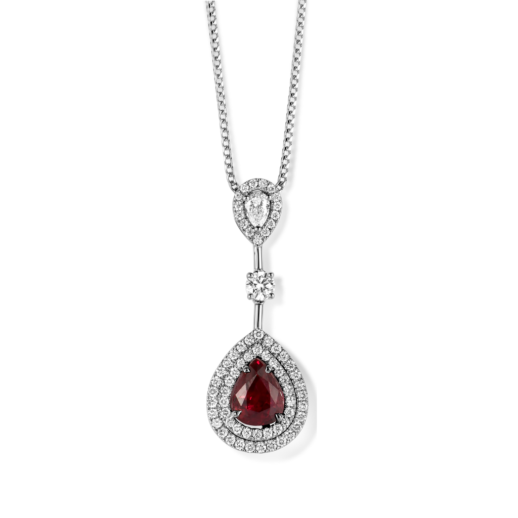 Pendant ruby+ diamonds