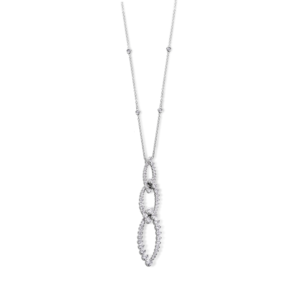 Pendant white gold with diamonds