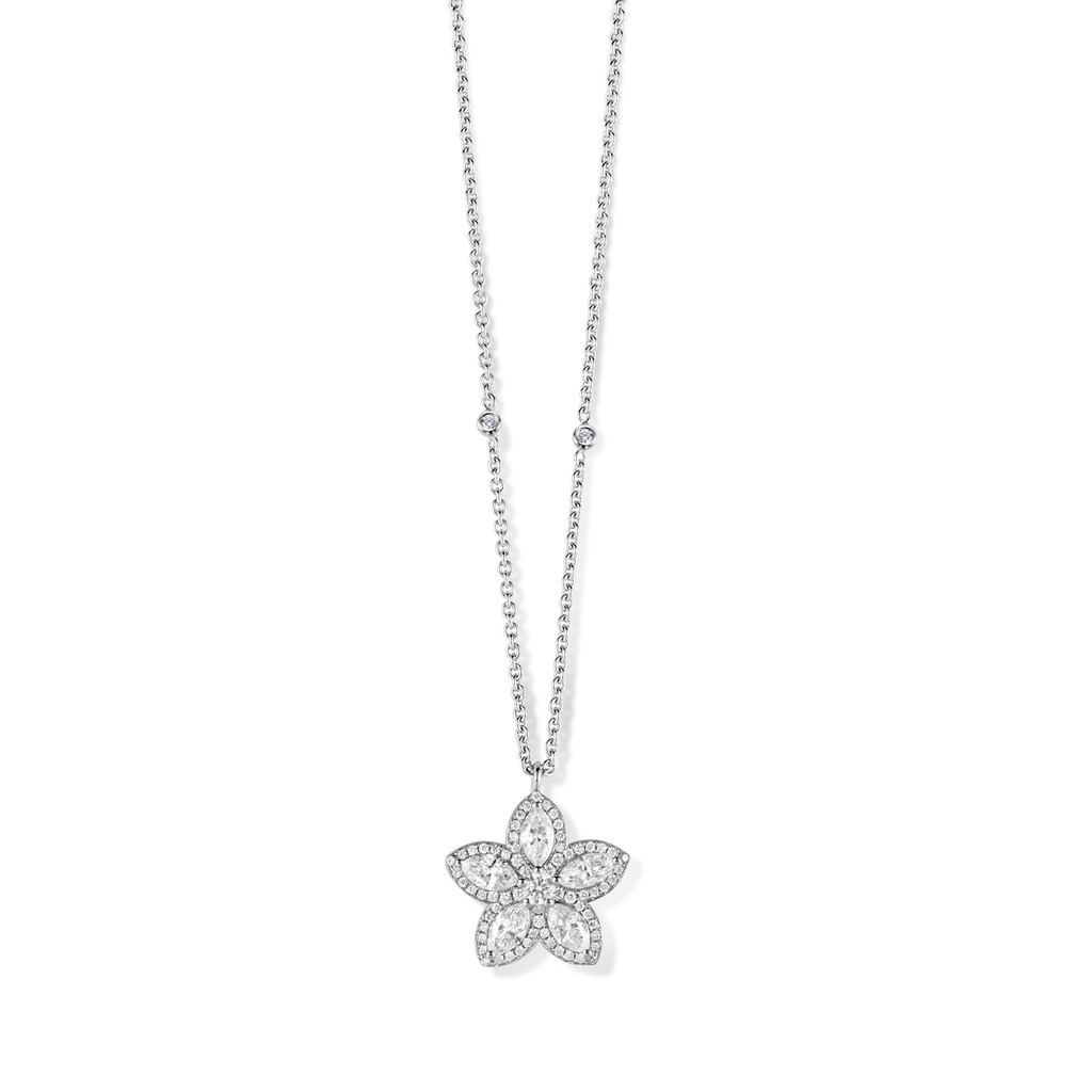 Pendant white gold with diamonds