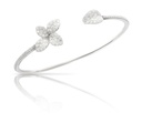Petit Garden Small Flower Bracelet in White Gold with Diamonds