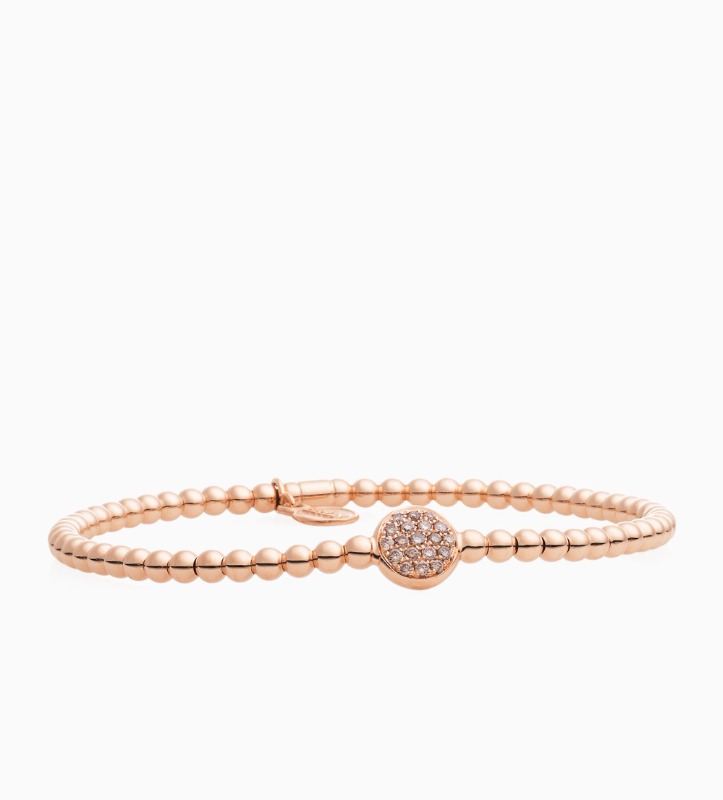 Reflex Boule in Pink Gold with Champagne Diamonds