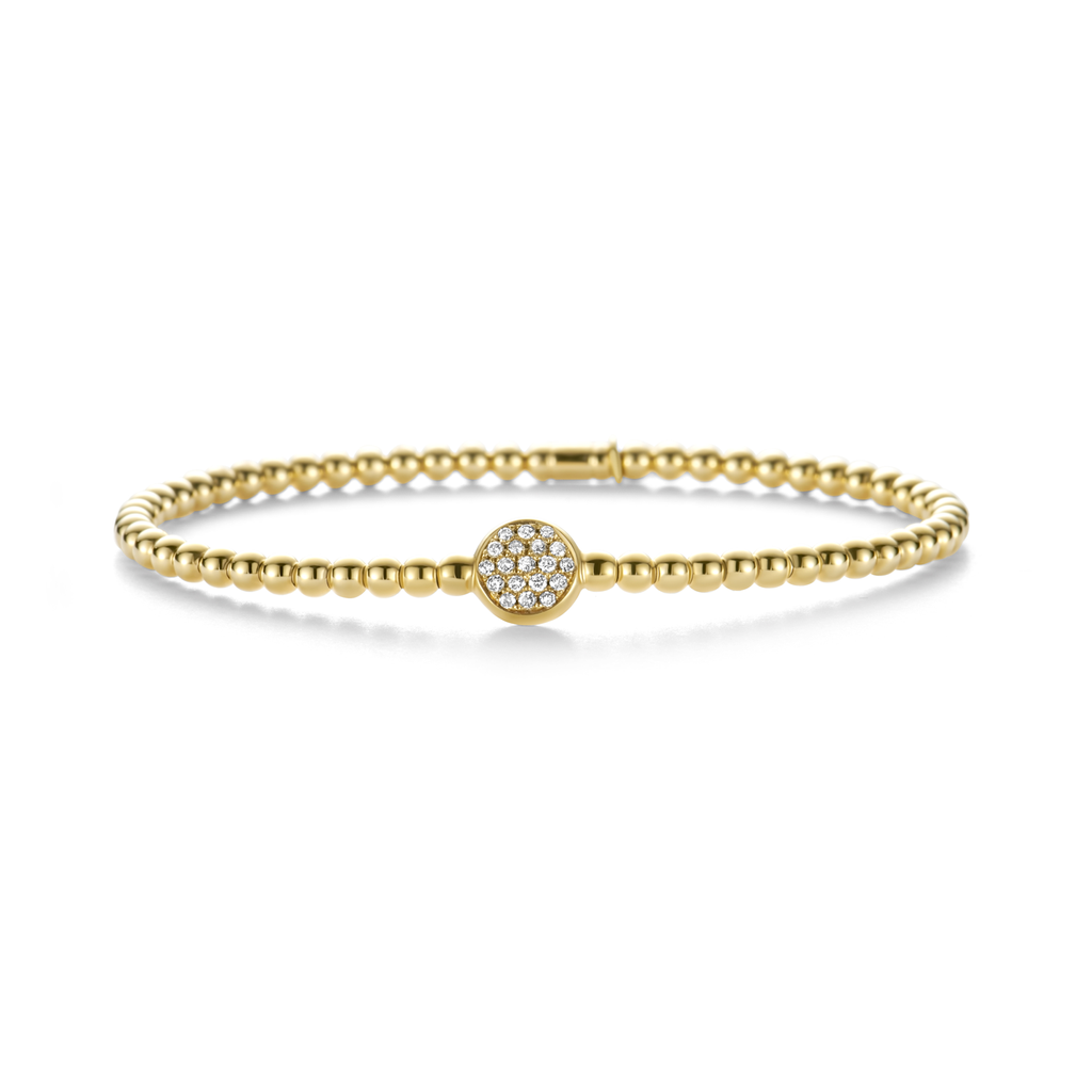 Reflex Boule in Yellow Gold with Champagne Diamonds