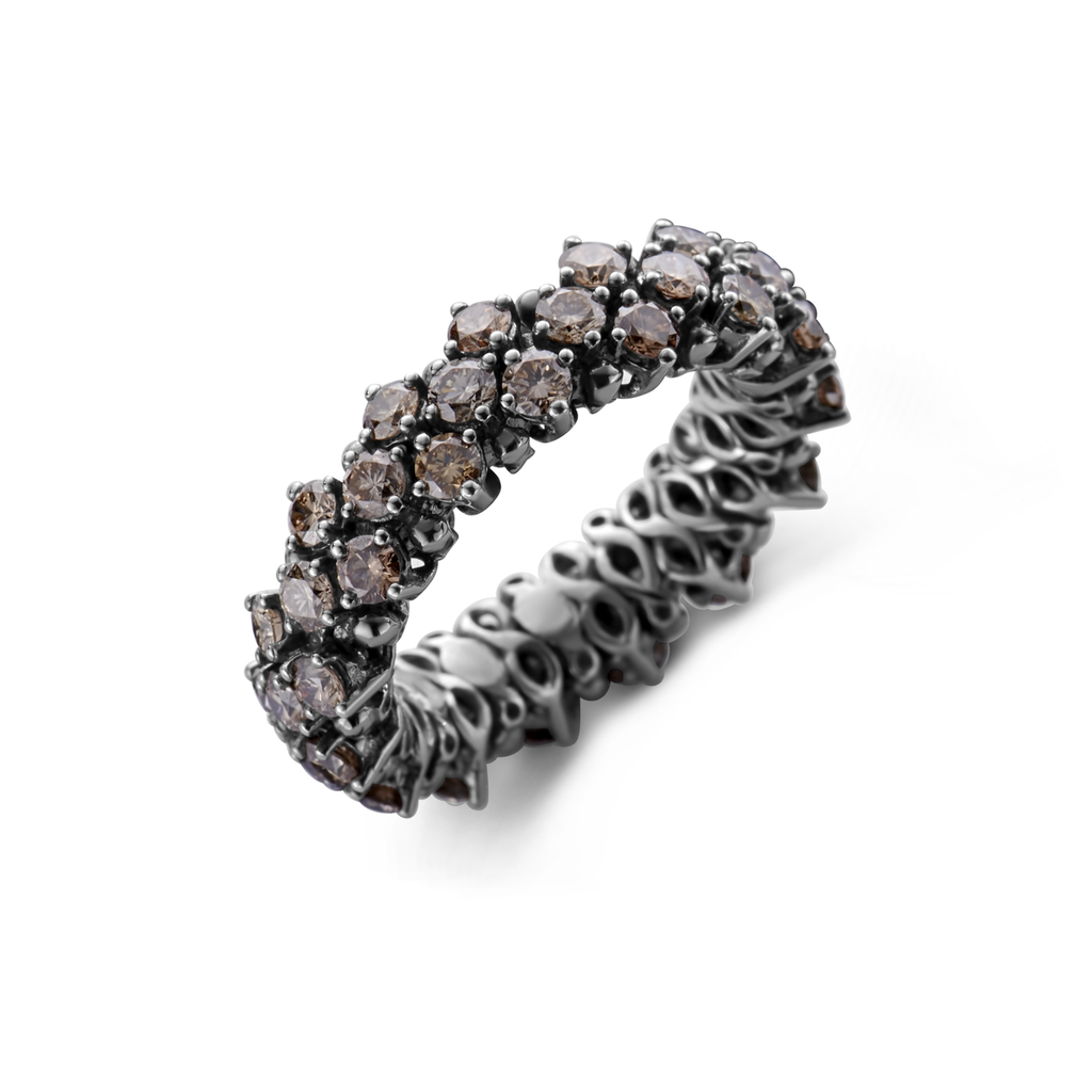 Ring White Gold Alliane Noirci Set