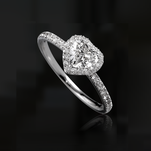 Ring White Gold Joy Coeur