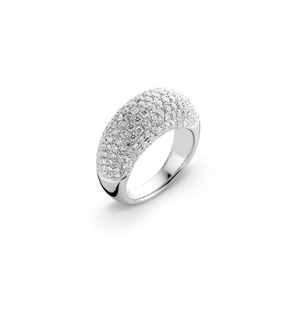 Ring White Gold Set with Diamonds