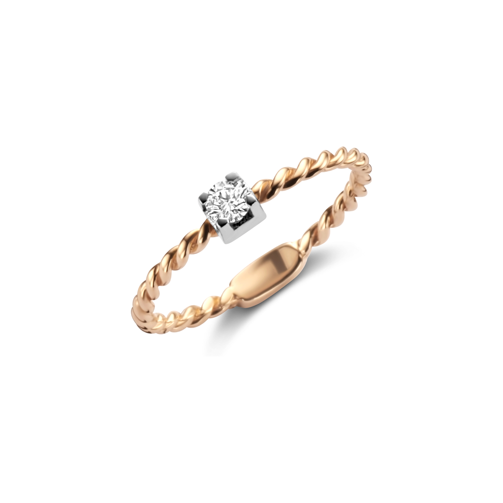 Ring red gold torso Brilliant