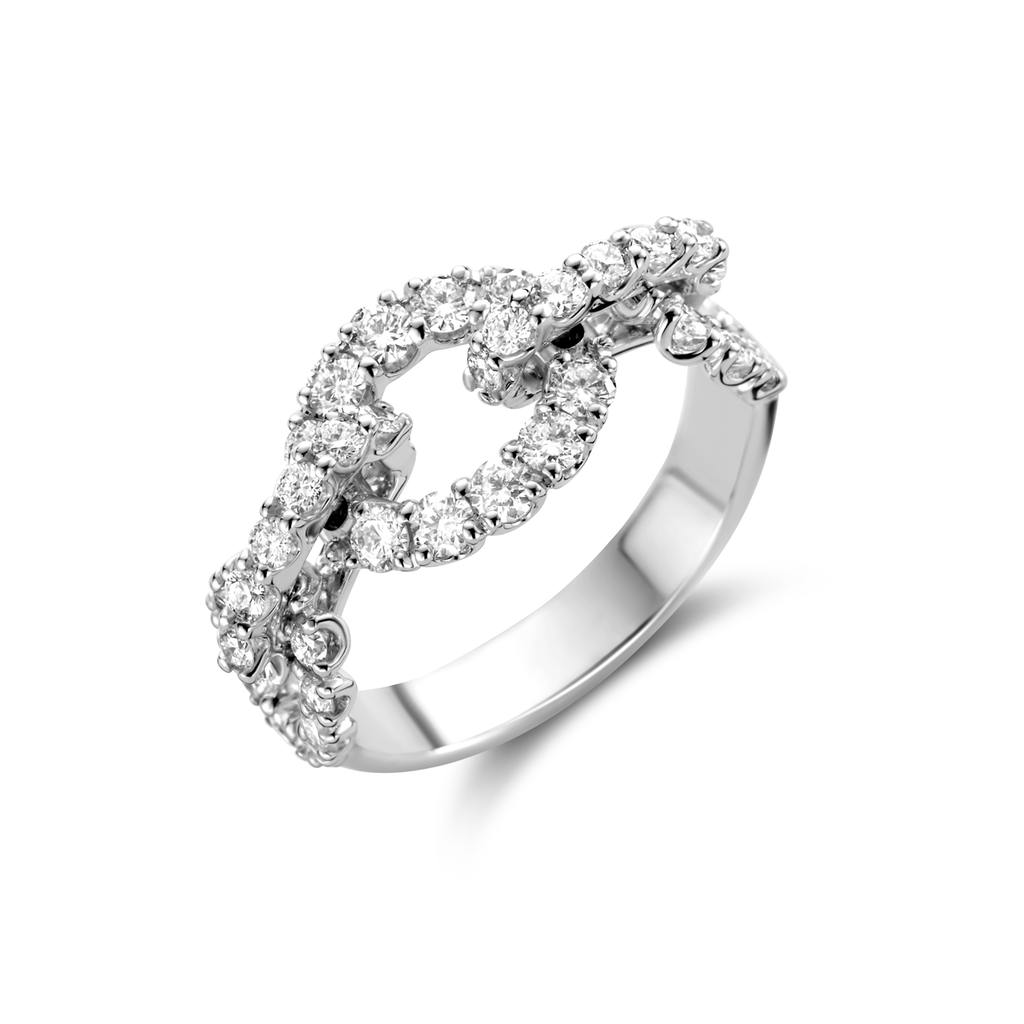 Ring white gold with diamonds