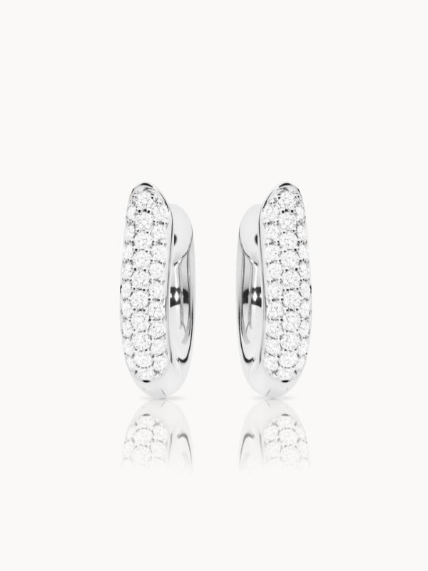 SIGNATURE Earrings Hoops medium Diamond Pavé