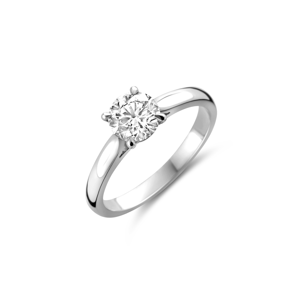 Solitaire white gold