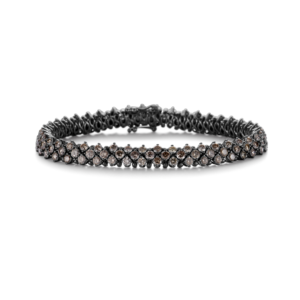 Tennis bracelet black rhodium 3 Rangs