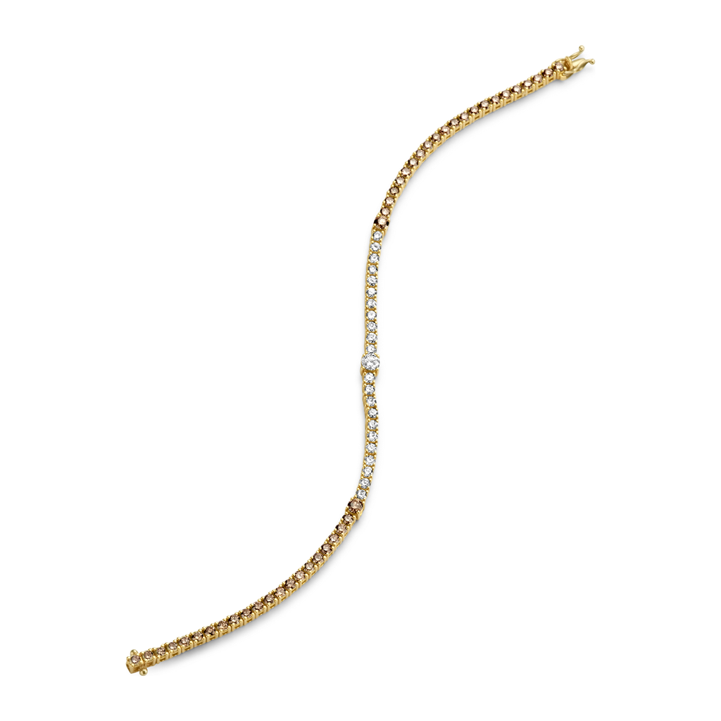 Tennis bracelet brown diamonds