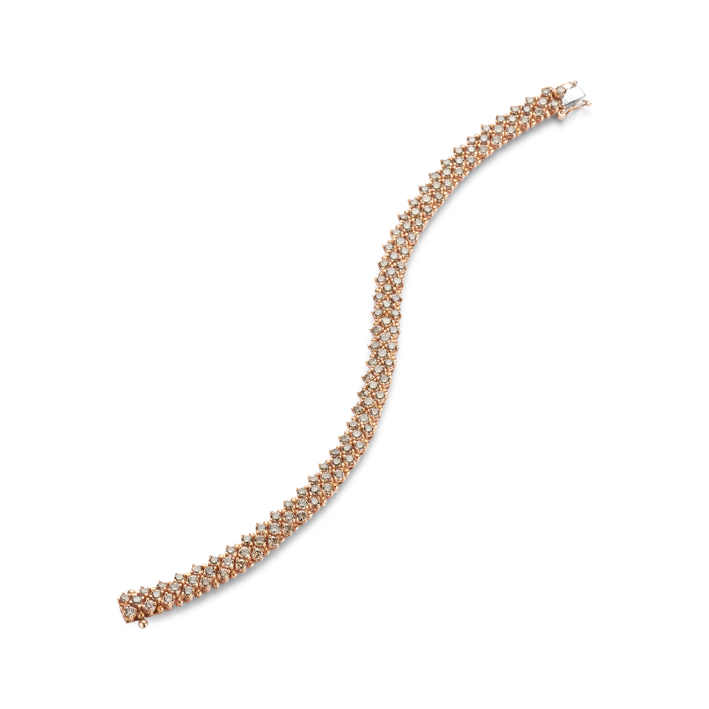 Tennis bracelet champagne diamonds