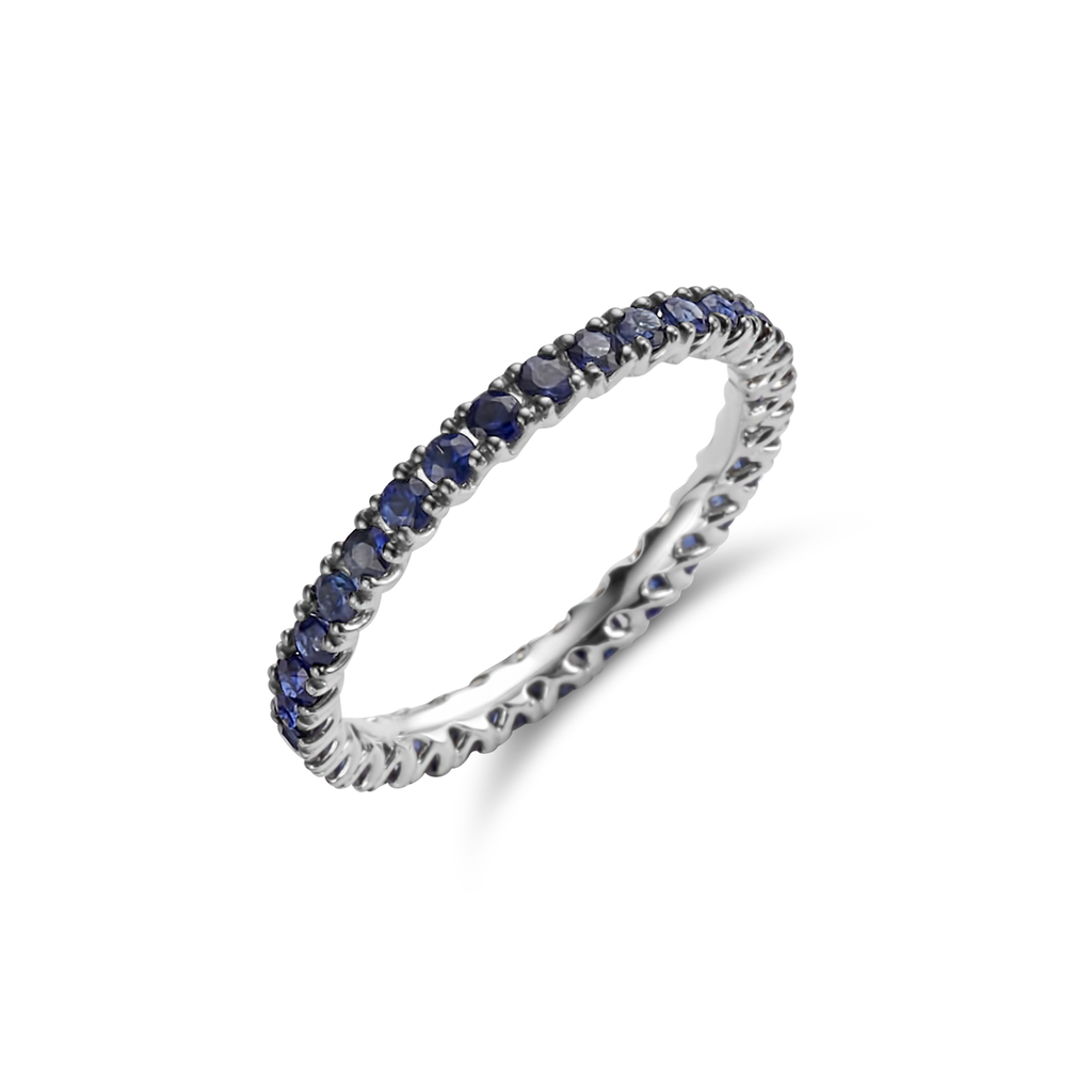 Wedding band sapphire