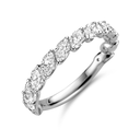 Wedding band white gold with marquise