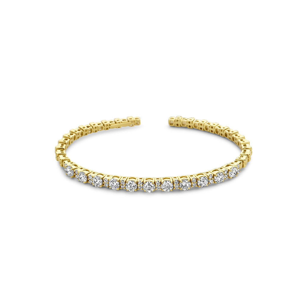 Yellow gold bracelet with diamonds
