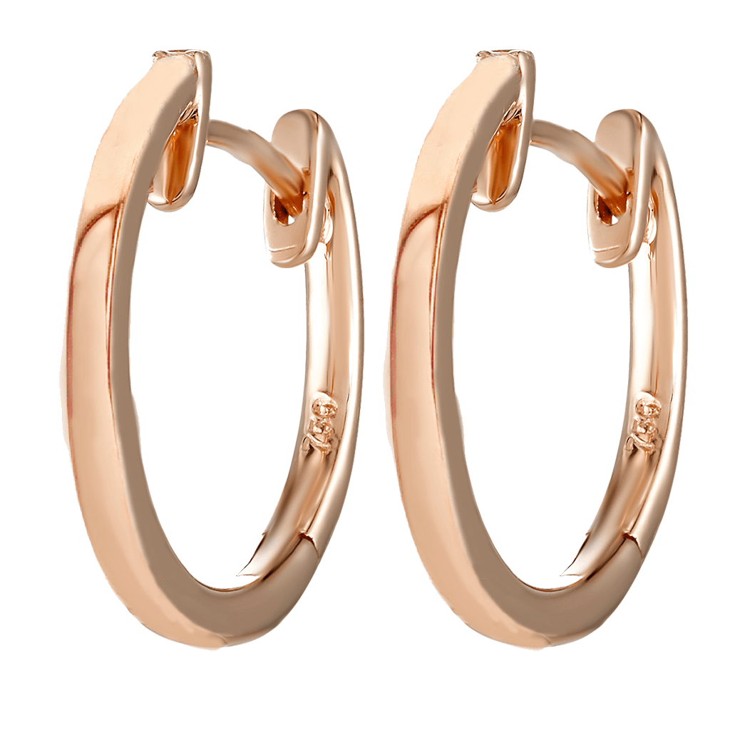 earrings creole pink gold