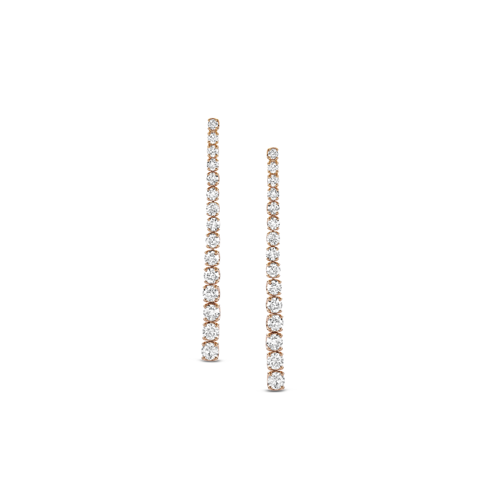 earrings pink gold full set