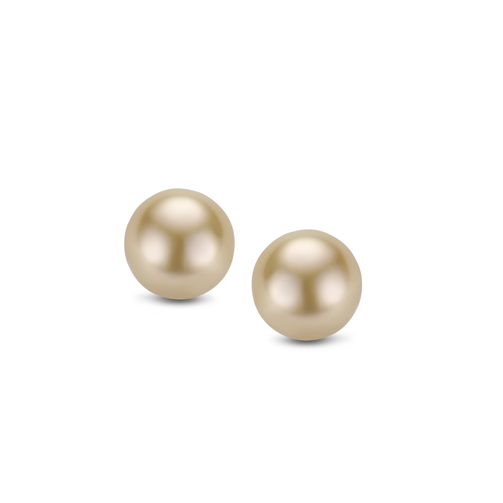 earrings yellow gold with golden pearls