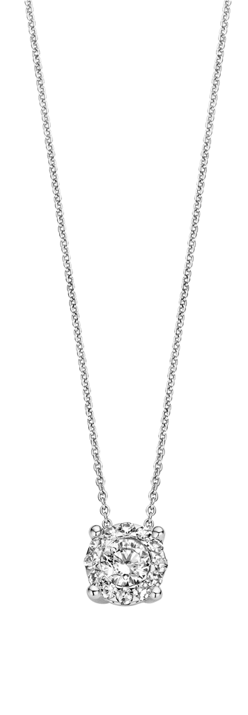 pendant illusion white gold set