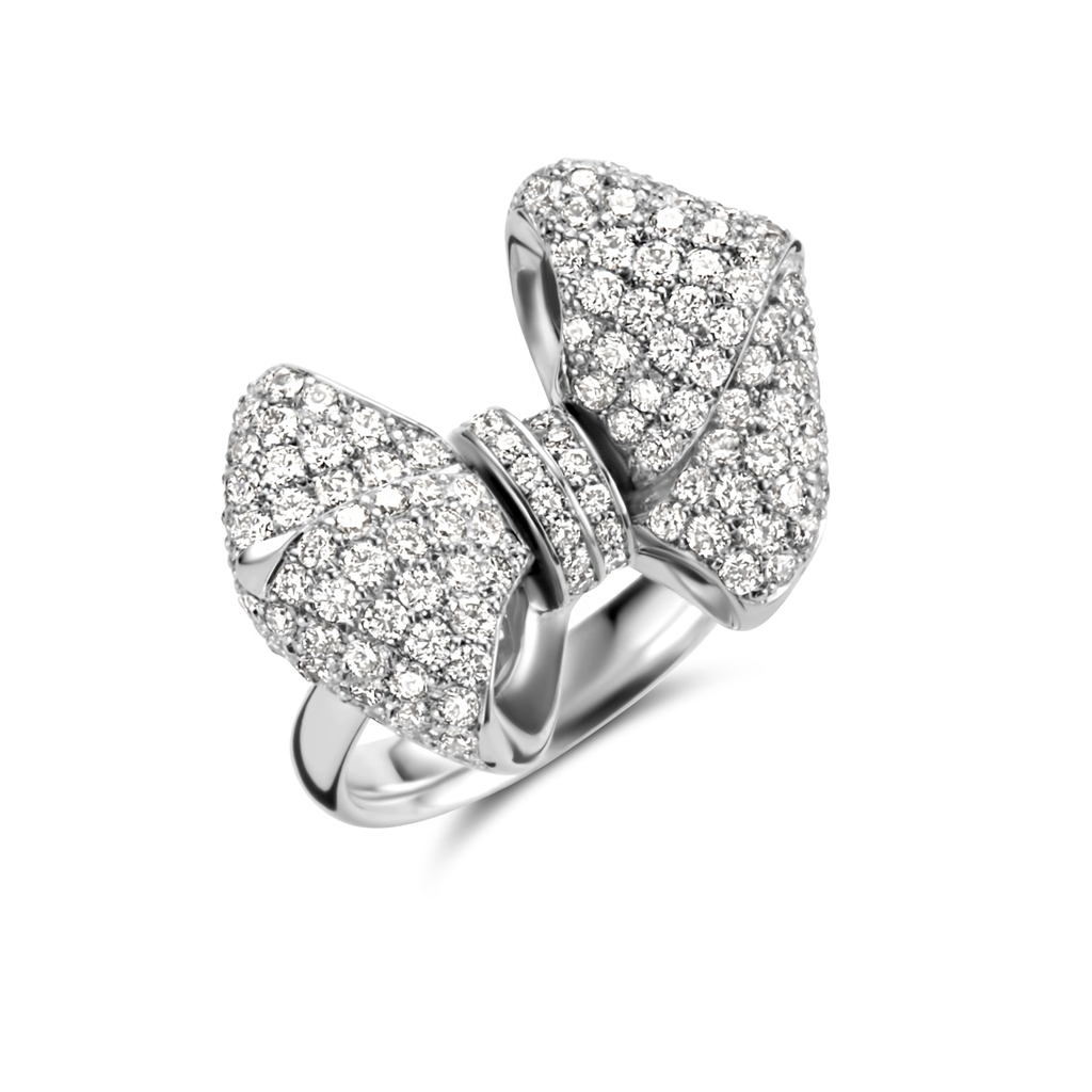 ring bow white gold set