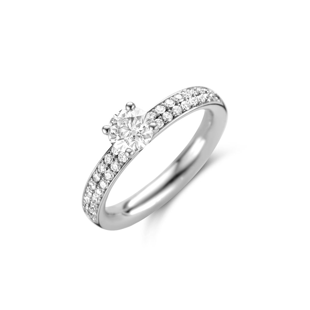 ring solitaire white gold