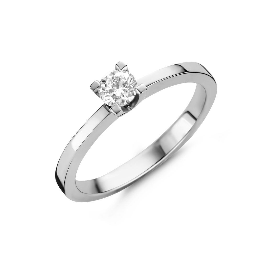 ring solitaire white gold