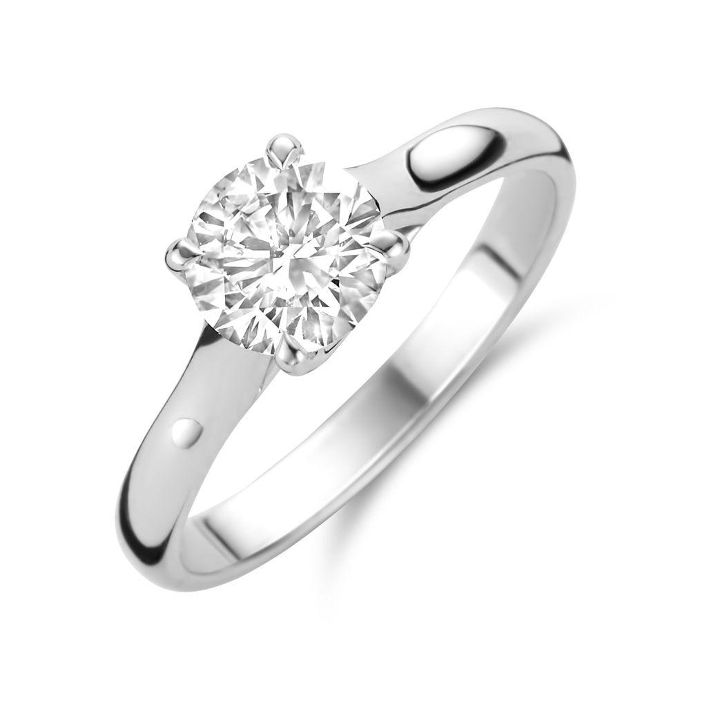 ring solitaire white gold