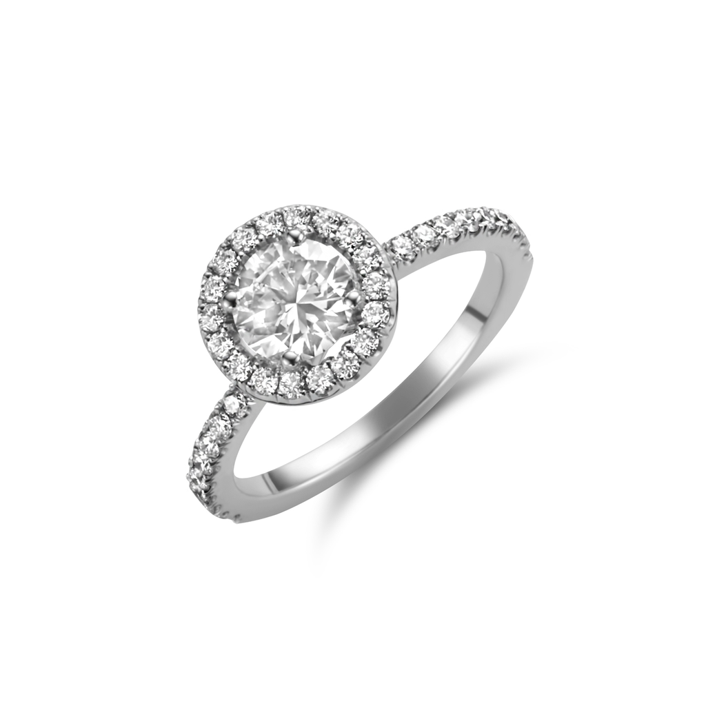 ring solitaire white gold