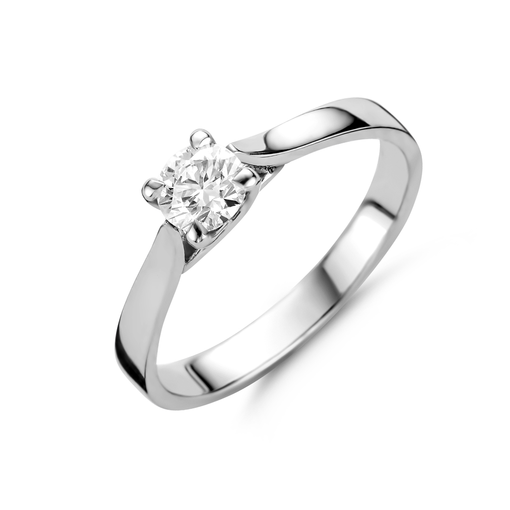 ring solitaire white gold