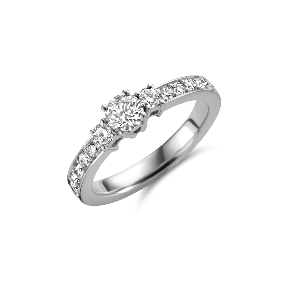 ring solitaire white gold