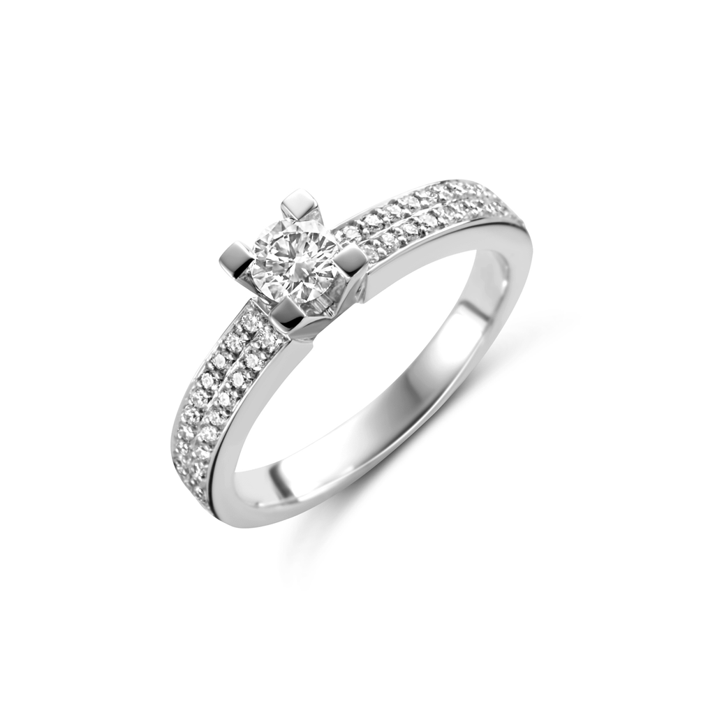 ring solitaire white gold