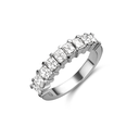 wedding band white gold set radiant