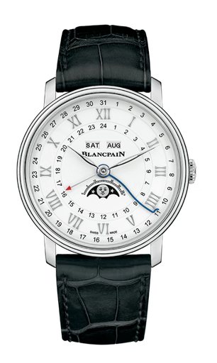 [6676-1127-55B]  Blancpain - Villeret Complete Calendar Moonphase with Double Timezones